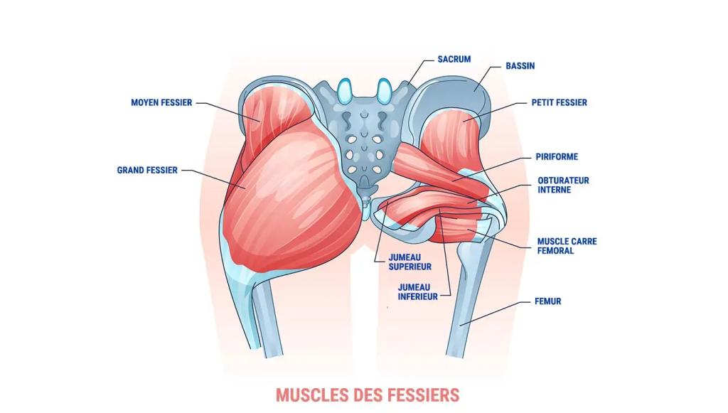 Anatomie des muscles fessiers